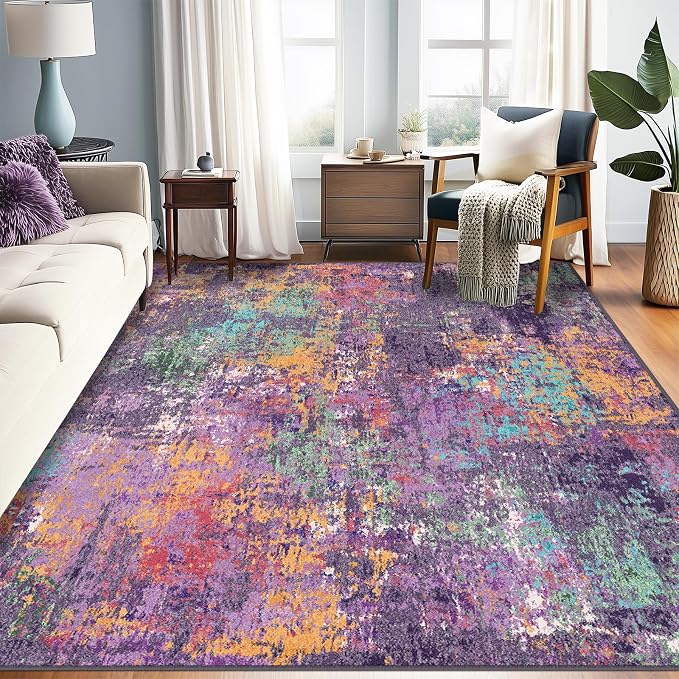 RELEANY Washable 8'x10' Abstract Area Rug by RELEANY