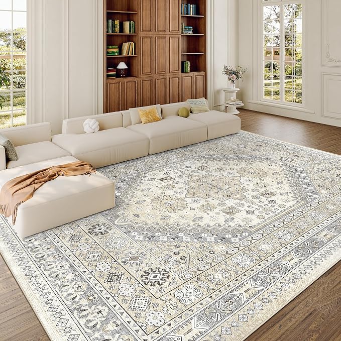 8x10 Area Rugs for Living Room, Large Washable Rug, Dining Room, Low Pile - Image 4