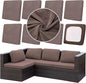 8Pcs Outdoor Cushion Covers, Elastic Patio Cushion Covers | Washable, by dreahoteztil