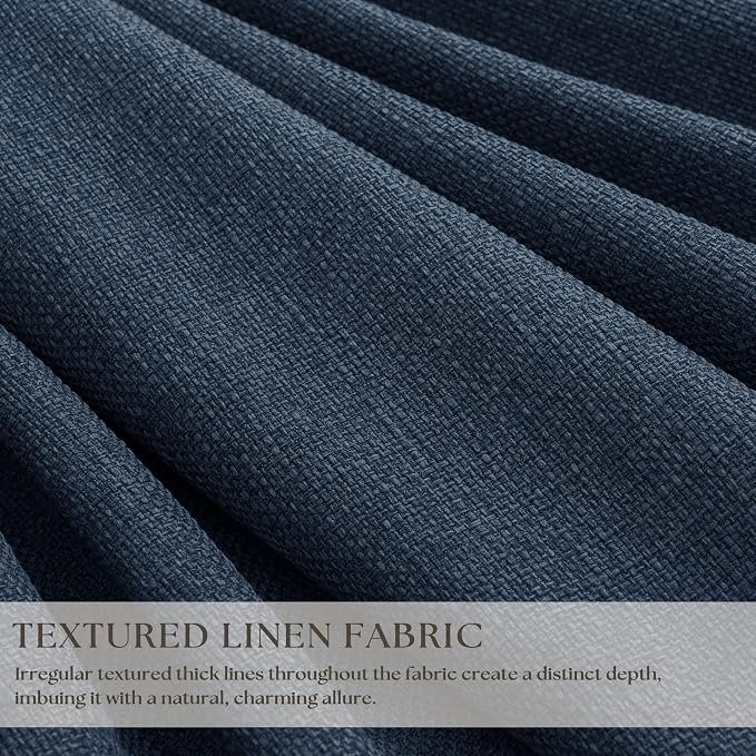 Extra Long Navy Blackout Pinch Pleat Curtains 120 Inches Long - Image 2