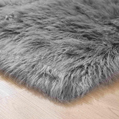 Goolela Grey Area Rug 9x12 Fluffy Fuzzy Furry Rug - Image 7