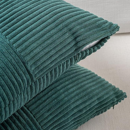 Fancy Homi Set of 2 Teal Boho Long Lumbar Body Decorative Throw Pillow Cover - Image 4