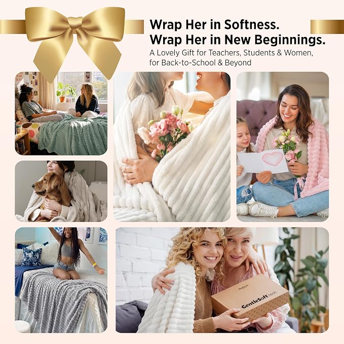 Bedsure GentleSoft White Throw Blanket - Image 2