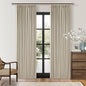 Oatmeal Beige Linen Pinch Pleat Blackout Curtains 84 Inches Long by Twodrapes