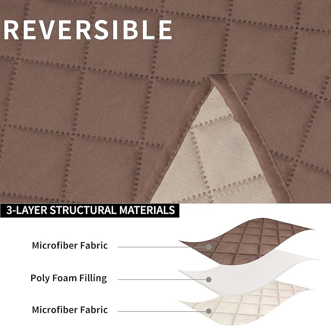 Easy-Going Loveseat Recliner Cover, Reversible Couch Cover - Image 5