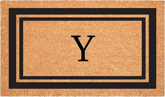 Calloway Mills 152962436Y Black Border 24" x 36" Monogram Doormat by Callowaymills