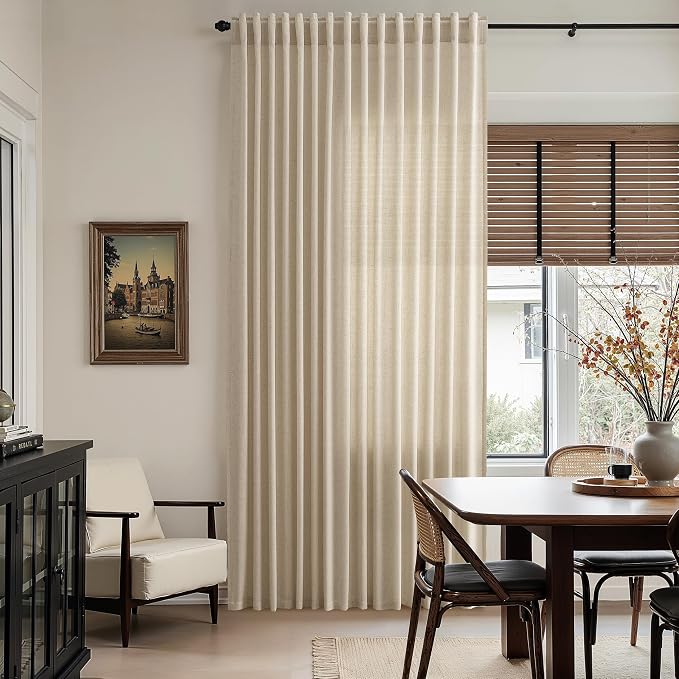 Taupe Burlywood Linen Curtains 84 Inch Length - Image 6