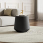 19.68" Round Marble End Table, Modern Cup Shaped Side Table by Henf