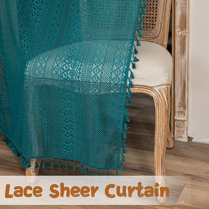 Sutuo Home Boho Sheer Doorway Curtain - Image 6