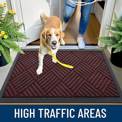 OLANLY Front Door Mat Outside Entrance 47x23, Waterproof Heavy-Duty Doormat | - Image 6
