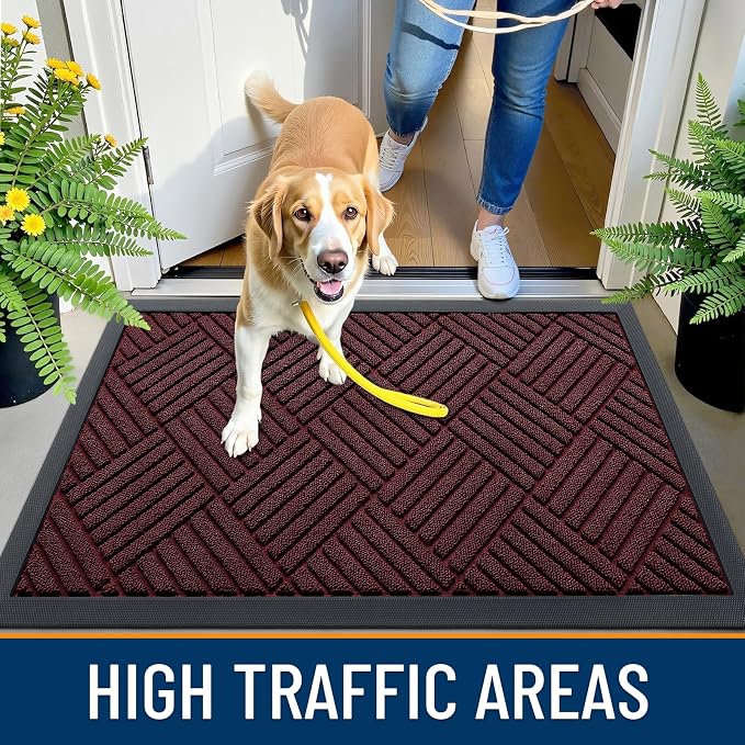 OLANLY Front Door Mat Outside Entrance 35x23, Waterproof Heavy-Duty Doormat | - Image 6