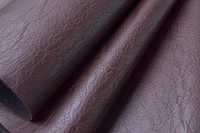 Wento Thick Half Yard Faux Leather Fabric Soft Skin Grain PU Leather - Image 2