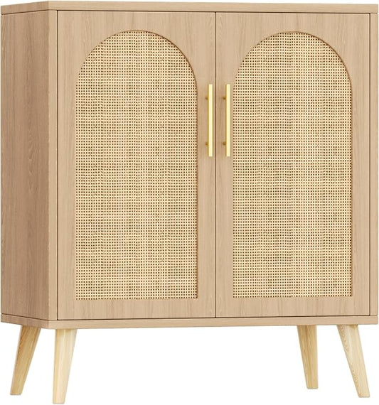 15.7"D Rattan Buffet Sideboard Cabinet by Keehusux