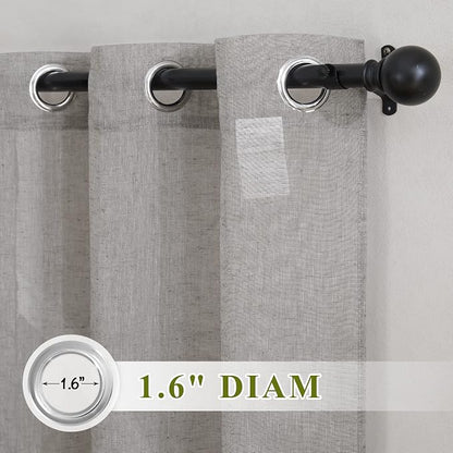 NICETOWN Living Room Sheer Linen Curtains - Image 2