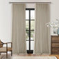 Oatmeal 105 Inch Blackout Linen Pleated Curtains by Twodrapes