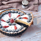 8-Inch Non-Stick Round Tart Pan with Removable Loose Bottom, Quiche Pan for Oven Baking (Black)