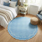 GarveeHome Round Area Rug 5ft Scalloped Washable Circle Rug by GarveeHome