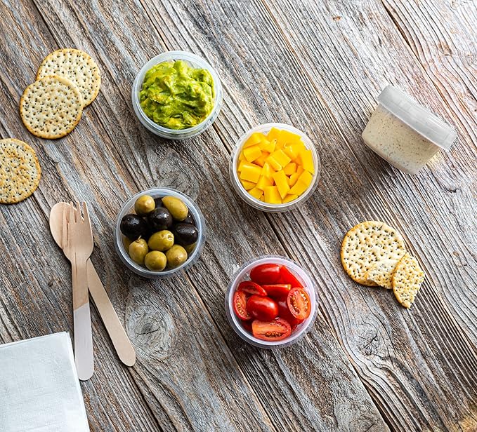 (4 Ounce 10 Pack) Clear Twist cap Containers Clear with Screw on Lids Twist Top Food Storage Freezer Containers