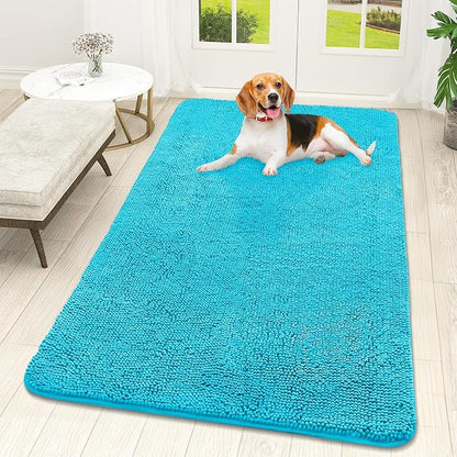 OLANLY Dog Door Mat for Muddy Paws 59x32, Super Absorbent Chenille Mud Mat | by OLANLY