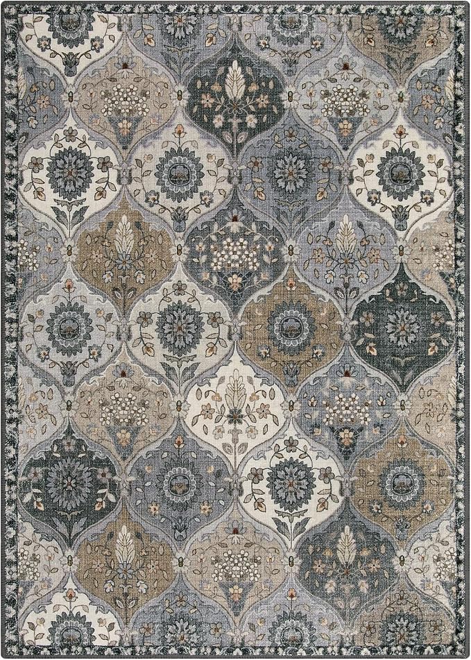 Lahome Moroccan Washable Area Rug, 5x7 Rugs - Image 3