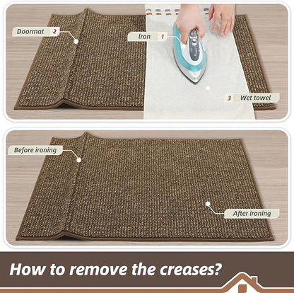 BEQHAUSE Dirt Trapper Door Mat 24" x 60", Non-Slip Washable Doormats, Low - Image 9