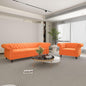 ORRD 2 Piece Living Room Set, Velvet Chesterfield Sofa Couch Chair by ORRD