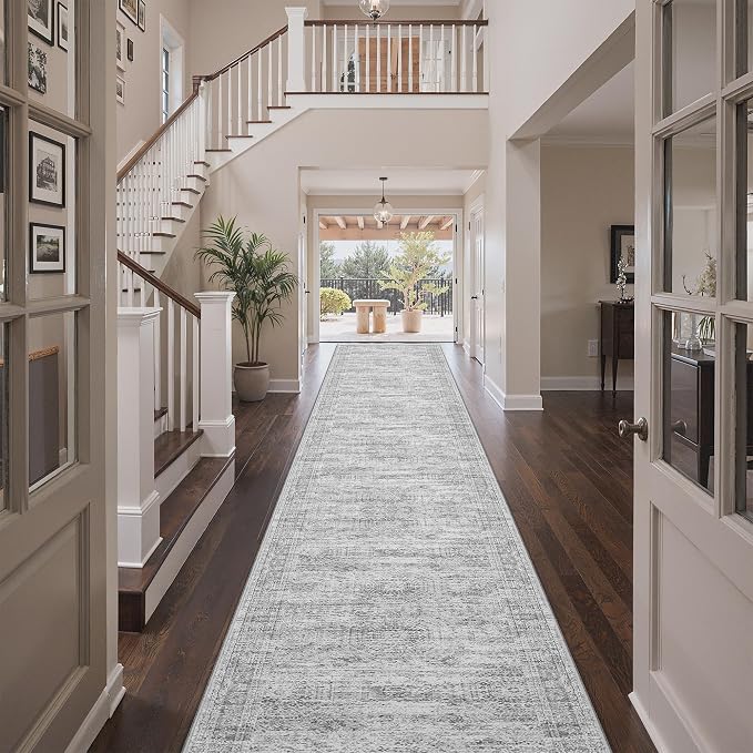 3x20 Runner Rug Non Slip, Washable Hallway Runner Rug, Living Room, Dining Room by Restydon