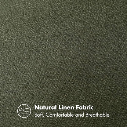 MIULEE Decorative Linen Lumbar Pillow Cover 12x20 Inch Dark Olive Green | Boho - Image 6
