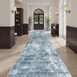 Soalmost Hallway Runner Rug 2'6" x 16' Kitchen Rugs Abstract Blue/Grey | by Soalmost