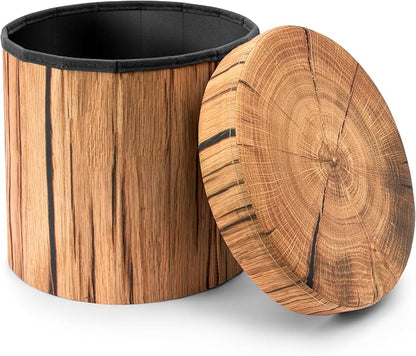 Sorbus Tree Stump Stool, Toy Storage Ottoman 15 Inch Fake tree stumps Log Stool by Sorbus