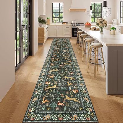 DUKINO 2.6x14 Runner Rug for Hallway, Washable Animal Rug Non Slip, Low Pile - Image 3