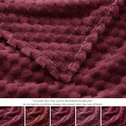 EXQ Home Gentle Soft Fleece Throw Blanket – Cozy Lightweight 3D Imitation - Image 7