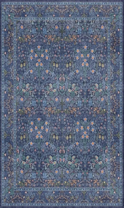 Vintage Dark Blue 3x5 Area Rugs - Image 2
