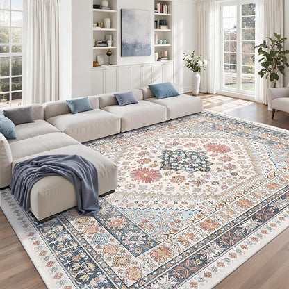 Pink Rugs for Bedroom-8x12 Area Rugs for Living Room, Dining Room, Low Pile - Image 4