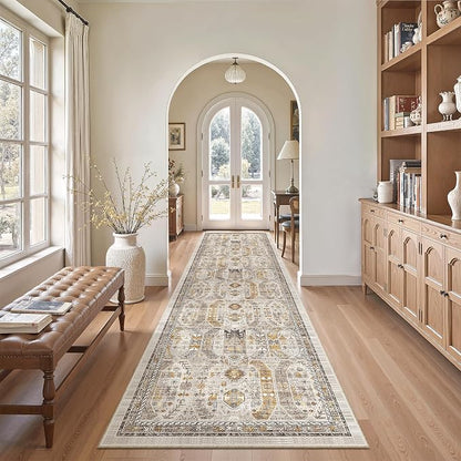 Madane Hallway Runner Rug 2'6''x10' Kitchen Runners Vintage, Low-Pile - Image 2