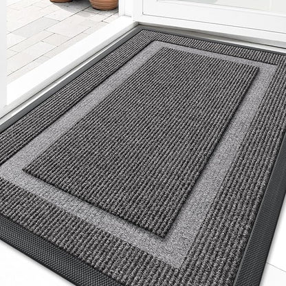 OLANLY Front Door Mat Outside 29.5x17, All-Season Heavy-Duty Rubber Doormat | by OLANLY