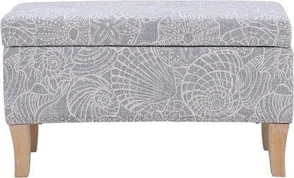 Linon Stone Upholstered Storage Stephanie Ottoman - Image 7