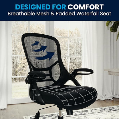 Flash Furniture Porter High Back Black Mesh Ergonomic Swivel Office Chair - Image 12