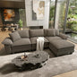HERA'S HOUSE 124" Modular Sectional Sofa, Oversized L Shaped Couches by HERASHOUSE