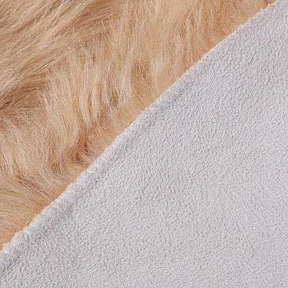 linmopm Faux Fur Rug Sheepskin Shag Fluffy Fuzzy Beige 5x7 ft Rugs - Image 5