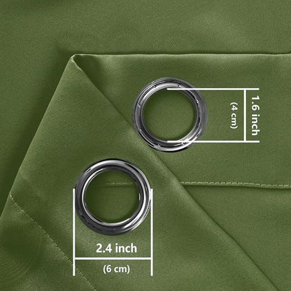 RV Blackout Curtains for Bedroom, Olive Green 52 x 36 Inch 2 Panels | Thermal - Image 8