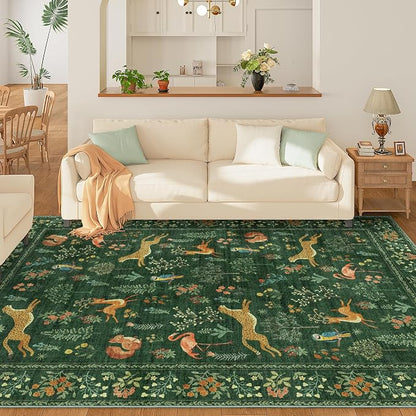DUKINO 5x7 Area Rugs, Washable Animal Rug - Image 6