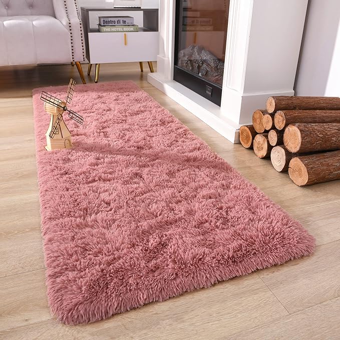 Chicrug Soft Runner Rug for Bedroom Living Room Plush Fluffy Rug 2x10 | Shag - Image 4