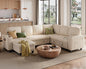 LINSY HOME Sectional Sofa with Pull Out Bed, 6 Seats Corduroy Reversible by LINSYHOME