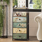 Tohomeor Dresser with Fabric Drawers Nightstand with 2 Tier Shelf Storage Tower by Tohomeor