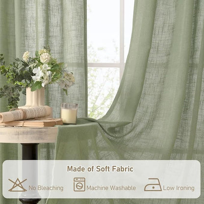 Sheer Linen Curtains 84 Inches Long - Image 8