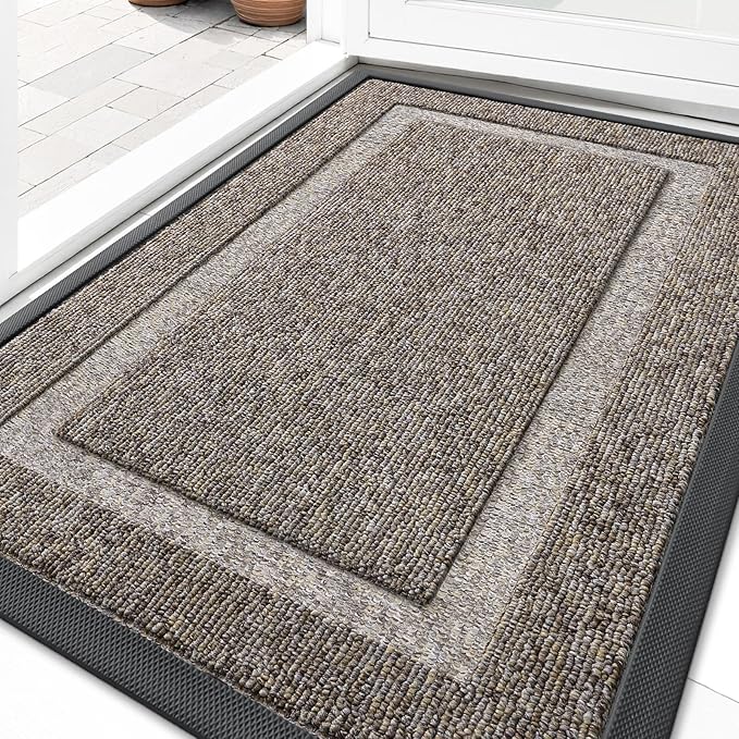 OLANLY Front Door Mat Outside 59x34, All-Season Heavy-Duty Rubber Doormat | by OLANLY