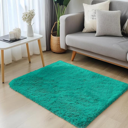 OLANLY 2x3 Machine Washable Small Bedside Rug, Soft Fluffy Shaggy Entryway - Image 3