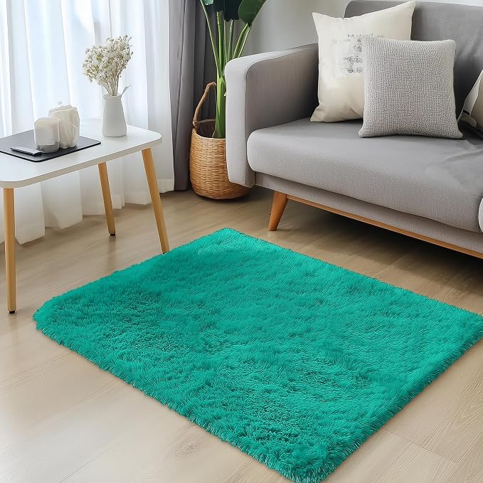 OLANLY 3x5 Machine Washable Small Bedside Rug, Soft Fluffy Shaggy Rugs - Image 3