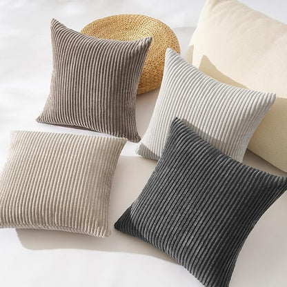Topfinel 4 Packs Natural Decorative Throw Pillows Covers 20x20 Inch - Image 3